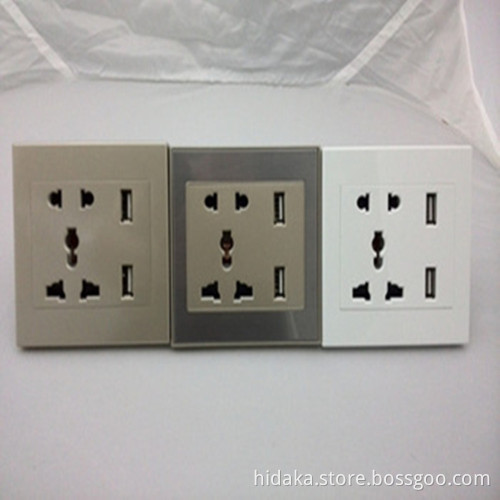 Factory Price 220V EUR Double USB Universal Wall Sockets